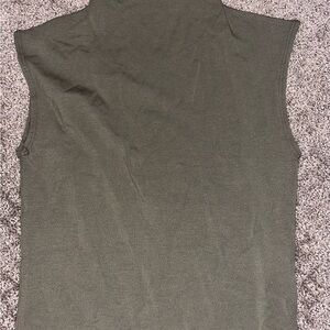 Madewell Olive Sleeveless Turtleneck